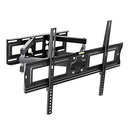 tectake® 401289 TV Wandhalterung neigbar & schwenkbar, VESA max 600x400, für 80cm-163 cm (32" - 63") bis 120 kg, schwarz von tectake