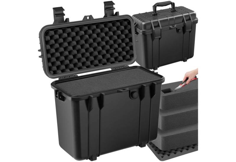 tectake Kameratasche Universalbox (41 x 22 x 34 cm), aus robuster Hartschale mit 4 dicken Schaumstoffeinlagen von tectake