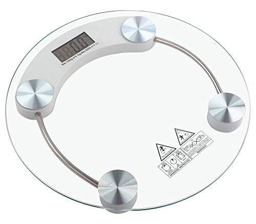 TEMPO DI SALDI Digitale elektronische Personenwaage aus Glas mit Tragkraft von 150 kg von tempo di saldi