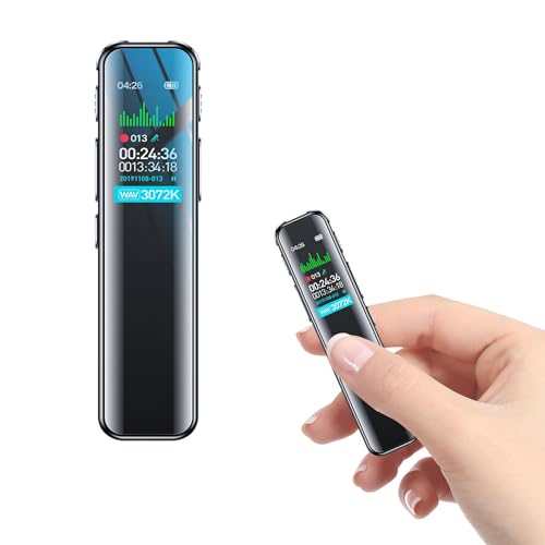 Voice Recorder, 64 GB Digital Voice Recorder, USB Rechargeable Voice Activated Recorder, with Voice Control Function, with MP3 Player and Voice activation for Classes, Meetings and Interviews Voice Recorder, 64 GB Digital Voice Recorder, USB Rechargeable Voice Activated Recorder, with Voice Control Function, with MP3 Player and Voice activation for Classes, Meetings and Interviews von tenderlicious
