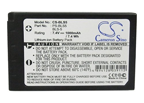 BLS-5, BLS-50, PS-BLS5 Ersatzakku, 1000mAh Ersatzbatterie kompatibel mit Olympus E-PC2, E-PL5, E-PL6, E-PL7, E-PL8, E-PM2, OM-D E-M10, Pen E-P3, Pen E-PL2, Pen E-PL3, Pen E-PL5, Pen E-PL6 von tengsintay