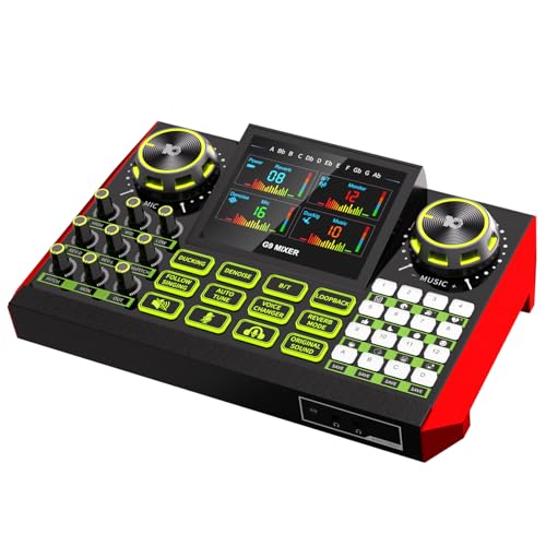 Audio Interface Multi-Channel für Gesangspraxis und Verbesserung, Audio Mixer/Soundboard für Podcasting/Streaming Audio Interface Multi-Channel für Gesangspraxis und Verbesserung, Audio Mixer/Soundboard für Podcasting/Streaming von tenlamp