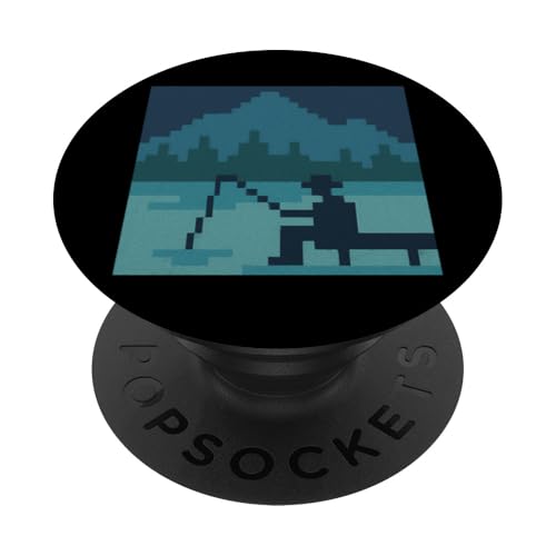 Angeln am Pixelsee PopSockets Klebender PopGrip Angeln am Pixelsee PopSockets Klebender PopGrip von tent nature campfire outdoor adventure wilderness