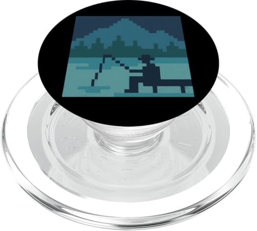 Angeln am Pixelsee PopSockets PopGrip für MagSafe von tent nature campfire outdoor adventure wilderness