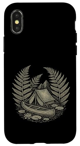 Botanical Farn Kanu Hülle für iPhone X/XS Botanical Farn Kanu Hülle für iPhone X/XS von tent nature campfire outdoor adventure wilderness