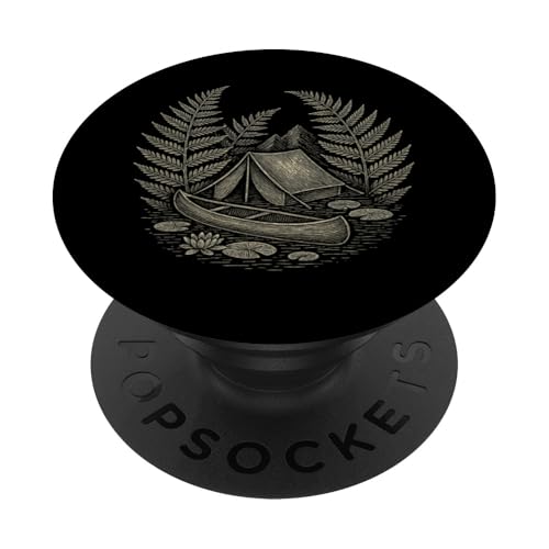 Botanical Farn Kanu PopSockets Klebender PopGrip Botanical Farn Kanu PopSockets Klebender PopGrip von tent nature campfire outdoor adventure wilderness