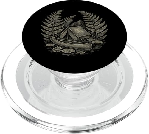 Botanical Farn Kanu PopSockets PopGrip für MagSafe von tent nature campfire outdoor adventure wilderness