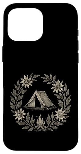 Botanische Zelt-Ätzung Hülle für iPhone 16 Pro Max Botanische Zelt-Ätzung Hülle für iPhone 16 Pro Max von tent nature campfire outdoor adventure wilderness