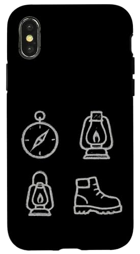 Chalk Camp-Symbole Hülle für iPhone X/XS Chalk Camp-Symbole Hülle für iPhone X/XS von tent nature campfire outdoor adventure wilderness