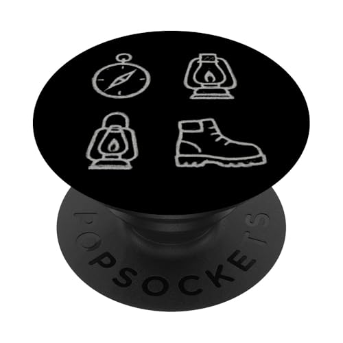 Chalk Camp-Symbole PopSockets Klebender PopGrip Chalk Camp-Symbole PopSockets Klebender PopGrip von tent nature campfire outdoor adventure wilderness
