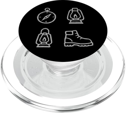 Chalk Camp-Symbole PopSockets PopGrip für MagSafe Chalk Camp-Symbole PopSockets PopGrip für MagSafe von tent nature campfire outdoor adventure wilderness