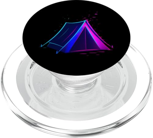 Cyberpunk Glitch Zelt PopSockets PopGrip für MagSafe von tent nature campfire outdoor adventure wilderness