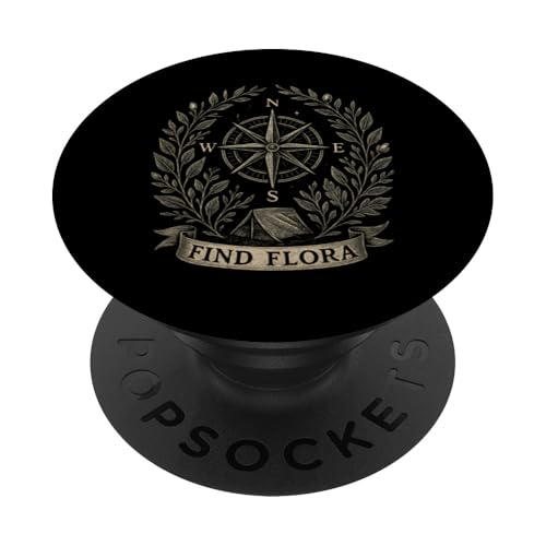 Find Flora Botanischer Kompass PopSockets Klebender PopGrip Find Flora Botanischer Kompass PopSockets Klebender PopGrip von tent nature campfire outdoor adventure wilderness