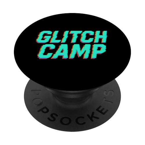 Glitch Camp PopSockets Klebender PopGrip Glitch Camp PopSockets Klebender PopGrip von tent nature campfire outdoor adventure wilderness