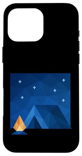 Niedriges Poly-Zelt Night Sky Hülle für iPhone 16 Pro Max von tent nature campfire outdoor adventure wilderness