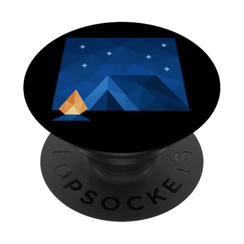 Niedriges Poly-Zelt Night Sky PopSockets Klebender PopGrip Niedriges Poly-Zelt Night Sky PopSockets Klebender PopGrip von tent nature campfire outdoor adventure wilderness