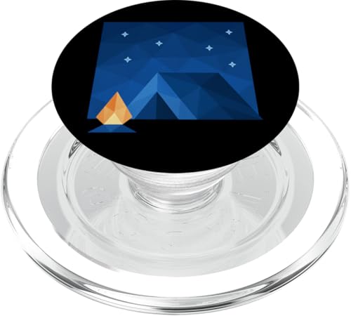 Niedriges Poly-Zelt Night Sky PopSockets PopGrip für MagSafe von tent nature campfire outdoor adventure wilderness