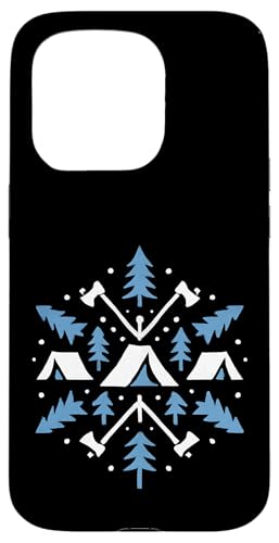 Nordisches Schneeflockencamp Hülle für iPhone 15 Pro Nordisches Schneeflockencamp Hülle für iPhone 15 Pro von tent nature campfire outdoor adventure wilderness