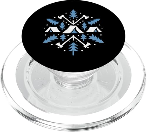 Nordisches Schneeflockencamp PopSockets PopGrip für MagSafe Nordisches Schneeflockencamp PopSockets PopGrip für MagSafe von tent nature campfire outdoor adventure wilderness