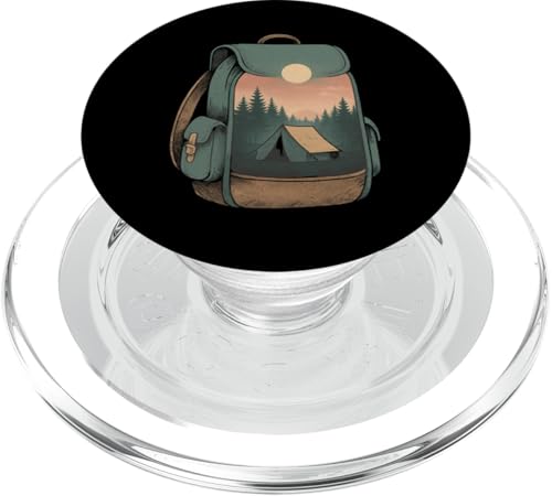 Surreal Forest Rucksack PopSockets PopGrip für MagSafe von tent nature campfire outdoor adventure wilderness