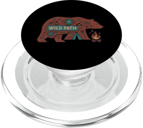 Wild Path Tribal Bär PopSockets PopGrip für MagSafe Wild Path Tribal Bär PopSockets PopGrip für MagSafe von tent nature campfire outdoor adventure wilderness