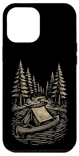 Woodcut Kanu River Hülle für iPhone 12 Pro Max Woodcut Kanu River Hülle für iPhone 12 Pro Max von tent nature campfire outdoor adventure wilderness