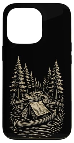 Woodcut Kanu River Hülle für iPhone 13 Pro Woodcut Kanu River Hülle für iPhone 13 Pro von tent nature campfire outdoor adventure wilderness
