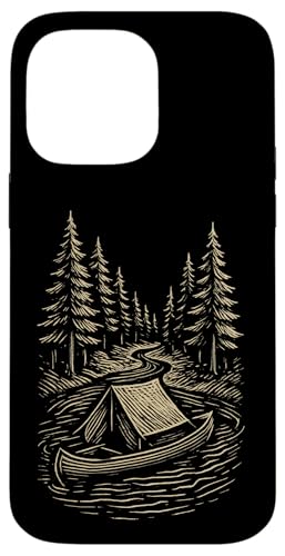 Woodcut Kanu River Hülle für iPhone 14 Pro Max Woodcut Kanu River Hülle für iPhone 14 Pro Max von tent nature campfire outdoor adventure wilderness