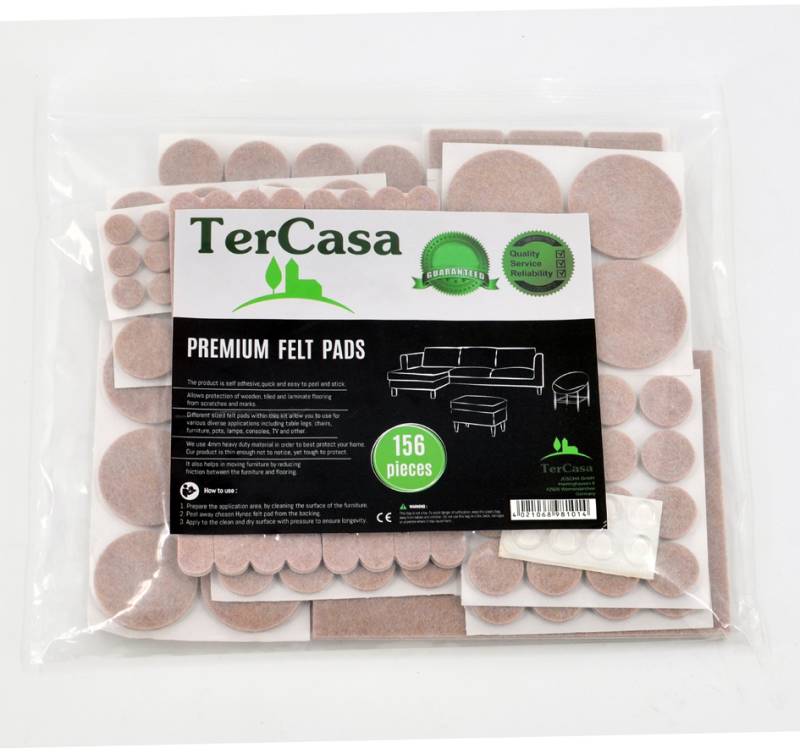 TerCasa Filzgleiter-Set, grau, 164-teilig von tercasa