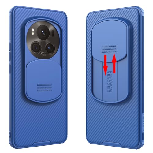 teroxa Honor Magic 6 Pro Hülle mit Kameraabdeckung, Ecken Airbag, stoßfest, schützende Schiebeabdeckung, Objektivschutzhülle, Magic6 Pro (Blau) von teroxa