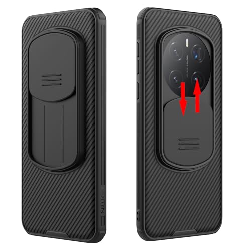 teroxa Honor Magic 7 Pro Hülle mit Kameraabdeckung, Ecken Airbag Stoßfest Schutzhülle Slide Cover Objektivschutz Case Magic7 Pro (Schwarz) von teroxa