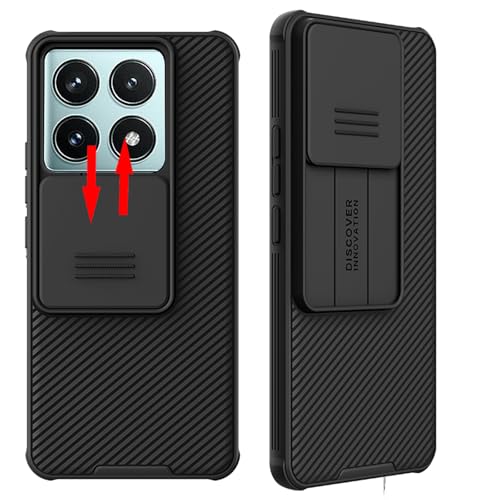 teroxa Hülle Kompatibel mit Xiaomi Mi 14T Pro, Slide Cover Kamera Objektiv Privatsphäre Schutz Hülle TPU Bumper Hard PC Back Cover Xiao mi 14T Pro (Schwarz) von teroxa