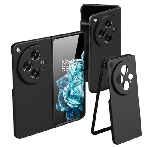 teroxa Kompatibel mit Oneplus Open Case Fold Phone Back Cover Slim Fit Dünn Leicht Hard PC Bumper Stoßfest Schutz (Schwarz) von teroxa