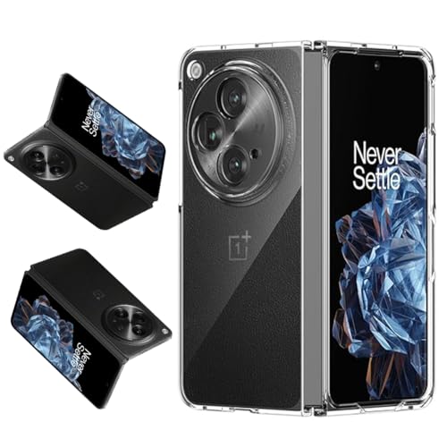 teroxa Kompatibel mit Oneplus Open Case Fold Phone Back Cover Slim Fit Dünn Leicht Hard PC Bumper Stoßfest Schutz (Transparent) von teroxa