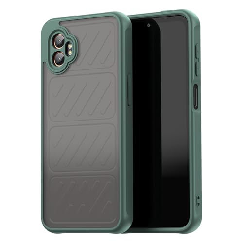 teroxa Kompatibel mit Samsung Galaxy Xcover 7 Pro Hülle, halbtransparentes Rückendesign, Ecken-Airbag-Schutz, weiche TPU-Stoßdämpferabdeckung, Grün von teroxa