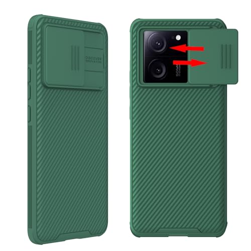teroxa Kompatibel mit Xiaomi Mi 13T / 13T Pro Hülle, Slide Cover Kameralinse Sichtschutz Hülle (Grün) von teroxa
