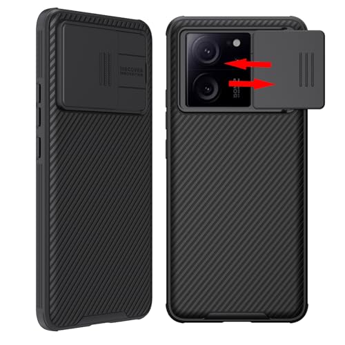 teroxa Kompatibel mit Xiaomi Mi 13T / 13T Pro Hülle, Slide Cover Kameralinse Sichtschutz Hülle (Schwarz) von teroxa