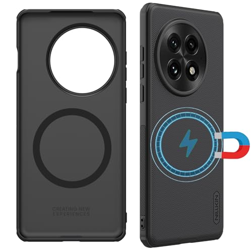 teroxa Magnetische Schutzhülle für Oneplus 13 【Kompatibel mit MagSafe】 Schlanke Passform, gepunktete, mattierte PC-Rückseite, TPU-Stoßdämpfer, Oneplus13 Eckairbag, stoßfest (schwarz) von teroxa