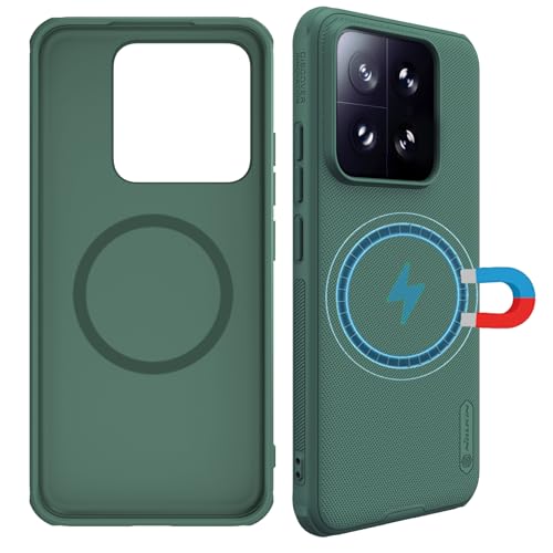 teroxa Magnetische Schutzhülle für Xiaomi mi 15 【Kompatibel mit MagSafe】 Schlanke Passform, gepunktet, mattiert, Polycarbonat, Rückseite, TPU-Stoßdämpfer, Xiao mi 15 (grün) von teroxa