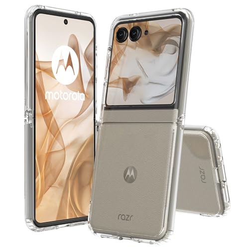 teroxa Schutzhülle für Motorola Razr 60 Ultra 2025, transparent, kristallklar, schlanke Passform, transparent, Flip-Handyhülle, weiches TPU, Stoßschutz, Ecken, stoßfest, Airbag (transparent) von teroxa