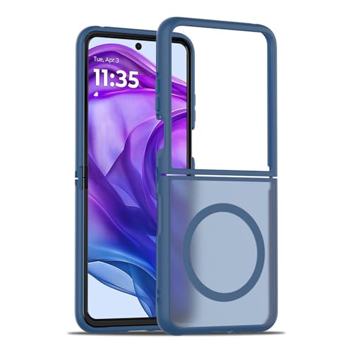 teroxa Schutzhülle für Motorola Razr Plus 2025, kompatibel mit kabellosem MagSafe-Ladegerät, Moto Razr+ 2025, schmale Passform, dünn, leicht, flexible TPU-Verbindung verhindert Ablösen (blau) von teroxa