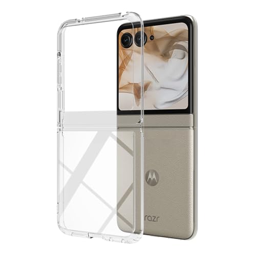 teroxa Schutzhülle für Motorola Razr Ultra 2025, transparent, kristallklar, schmale Passform, transparent, weiche TPU-Stoßdämpfer, Ecken, stoßfest (klar) von teroxa