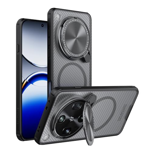 teroxa Schutzhülle für Oppo Find X8 Ultra, Kameralinse, Privatsphäre, Klappständer, TPU-Stoßstange, PC-Rückabdeckung, kompatibel mit MagSafe-Ecken, stoßfest, Airbag (durchscheinend) von teroxa