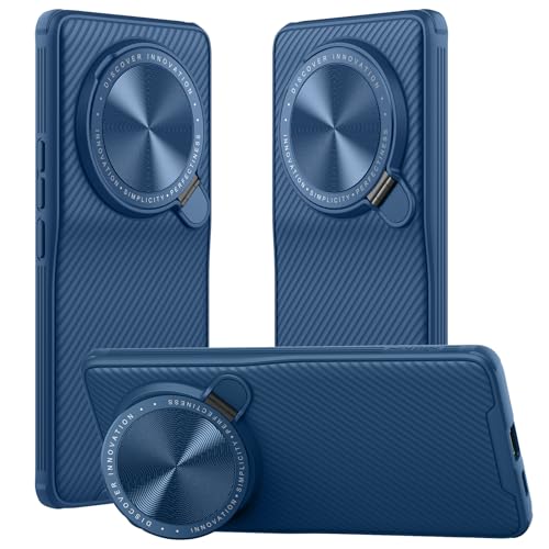 teroxa Schutzhülle für Xiaomi Mi 14 Ultra, Kameralinse, Sichtschutz, klappbarer Ständer, weicher TPU-Stoßdämpfer, harte PC-Rückseite, Ecken, stoßfest, Airbag (blau) von teroxa