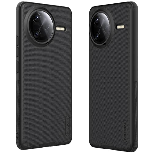 teroxa Schutzhülle für Xiaomi Poco F7 Ultra, schlanke Passform, gepunktet, mattiert, matt, harte Rückseite aus Polycarbonat, weiche TPU-Stoßstange, Ecken-Airbag, stoßfeste Schale (schwarz) von teroxa