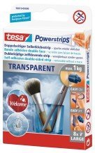 Klebestck - Powerstrips© Large, wieder abl”sbar, 15 x 81 mm, transparent von tesa