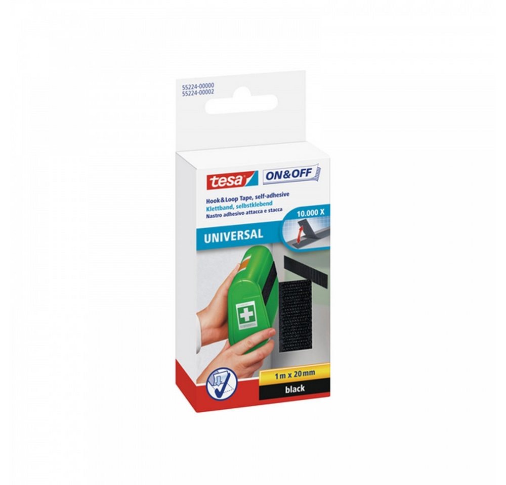 tesa tesa ON&OFF Klettband 1m schwarz - Universelles Klettband. Elektro-Kabel, Klettband, Wiederverwendbar und langlebig tesa tesa ON&OFF Klettband 1m schwarz - Universelles Klettband. Elektro-Kabel, Klettband, Wiederverwendbar und langlebig von tesa
