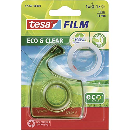 tesafilm Eco & Clear + Easy Cut Handabroller, Blister 10m:15mm tesafilm Eco & Clear + Easy Cut Handabroller, Blister 10m:15mm von tesa