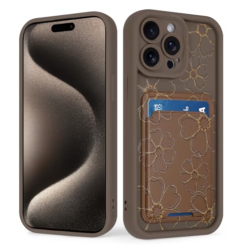 tharlet Kompatibel mit iPhone 15 Pro Max Wallet Case mit Kartenhalter, süßes Blumenmuster, weiches TPU, Anti-Kratzer, stoßfest, Brieftaschenhülle für iPhone 15 Pro Max, Braun tharlet Kompatibel mit iPhone 15 Pro Max Wallet Case mit Kartenhalter, süßes Blumenmuster, weiches TPU, Anti-Kratzer, stoßfest, Brieftaschenhülle für iPhone 15 Pro Max, Braun von tharlet