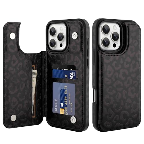 tharlet Kompatibel mit iPhone 16 Pro Max Hülle mit Kartenhalter, Geparden-Druck, PU-Leder, Ständer, Kartenfächer, für Damen und Mädchen, stoßfeste Brieftaschen-Schutzhülle für iPhone 16 Pro Max 17,5 tharlet Kompatibel mit iPhone 16 Pro Max Hülle mit Kartenhalter, Geparden-Druck, PU-Leder, Ständer, Kartenfächer, für Damen und Mädchen, stoßfeste Brieftaschen-Schutzhülle für iPhone 16 Pro Max 17,5 von tharlet